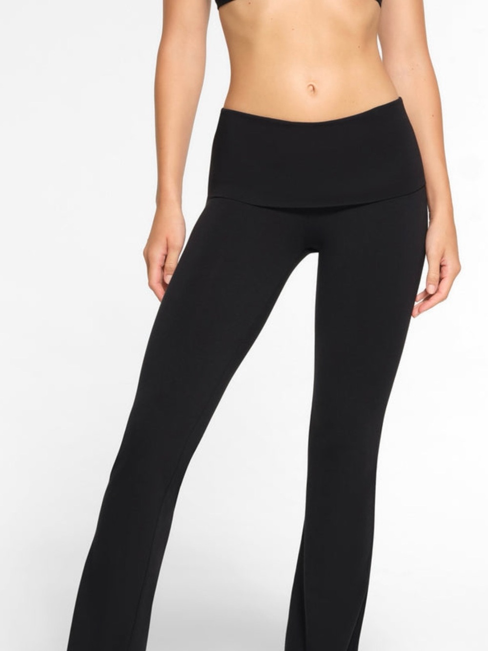 Skims cotton jersey foldover pant in onyx